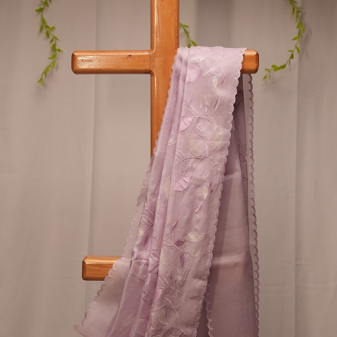 Premium Pure Organza Saree with full body Applique work