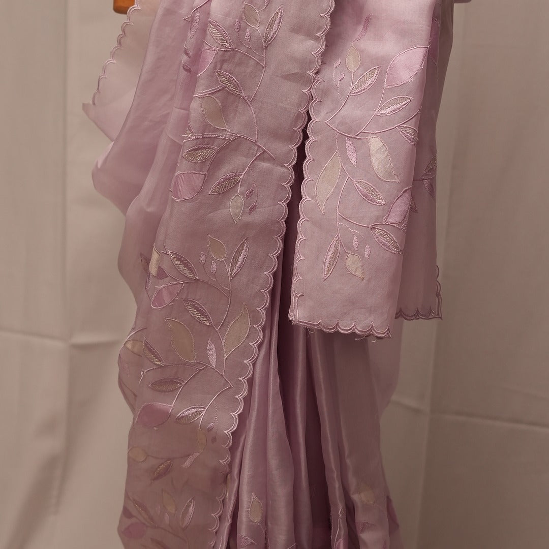 Premium Pure Organza Saree with full body Applique work