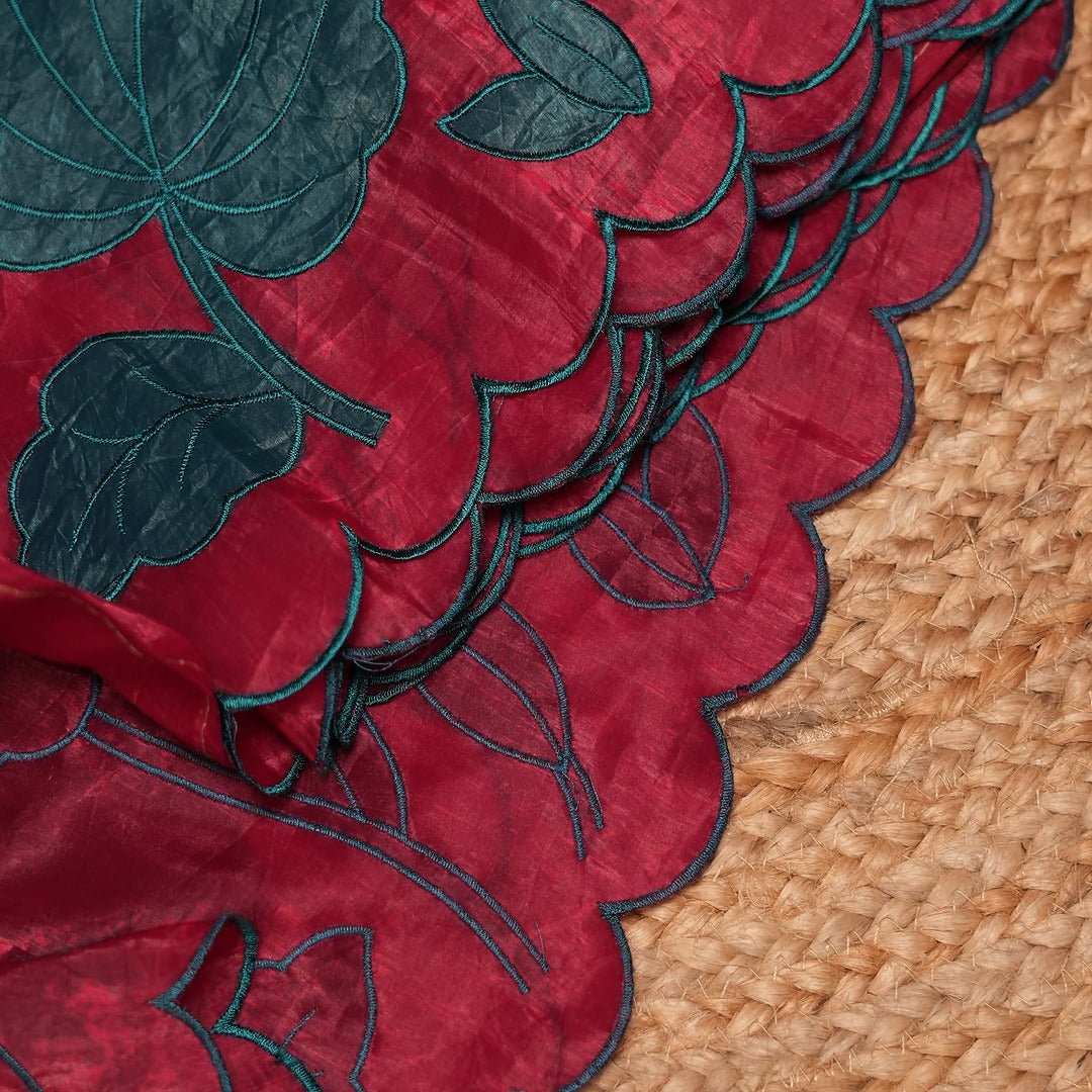 Silky Organza saree with Applique