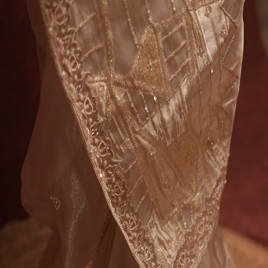 Off White Turkish Organza Saree