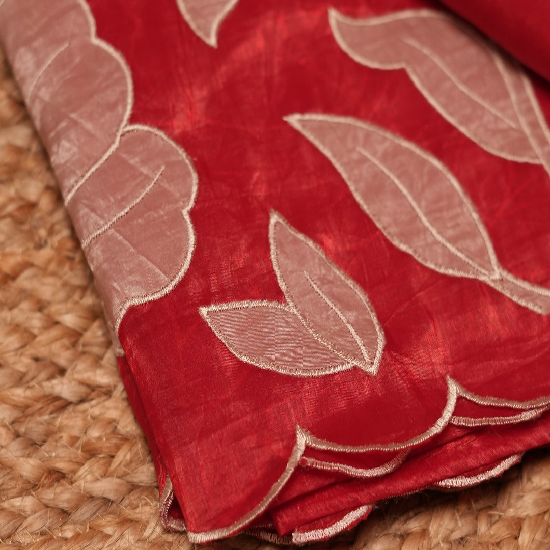 Silky Organza saree with Applique