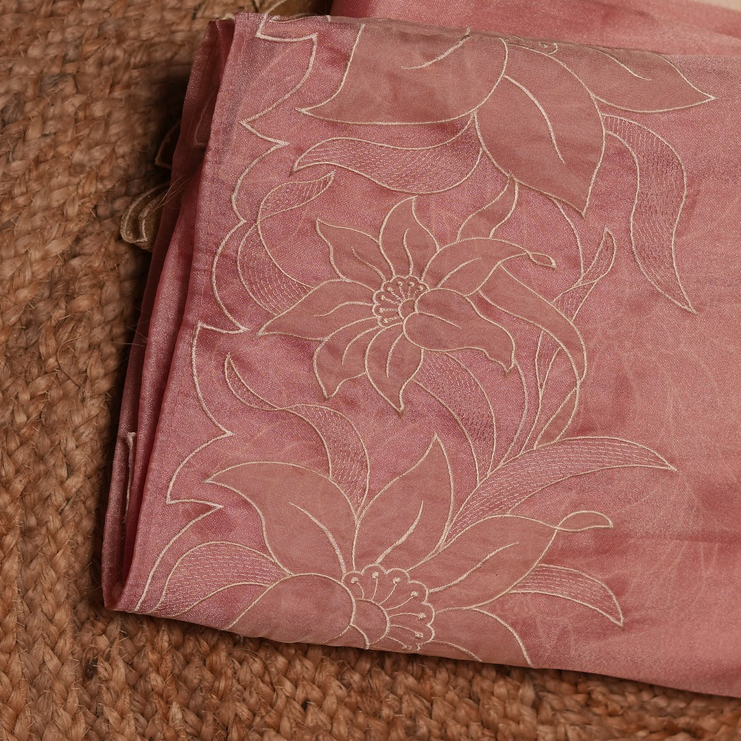 Tissue Zari Silk Saree with full body bhuttas and applique border