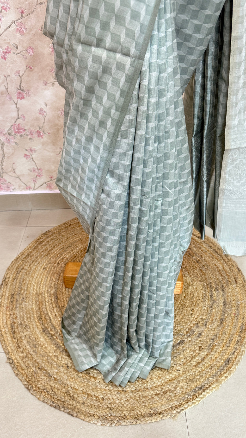 Semi Tussar Digital Print Saree