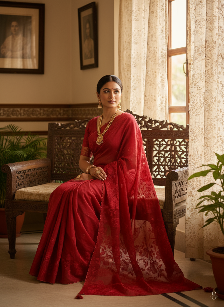 Red Saree