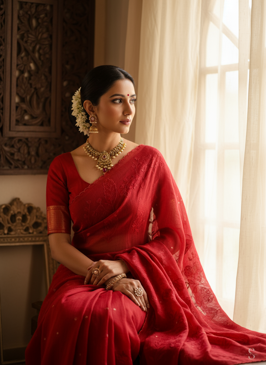 Red Saree