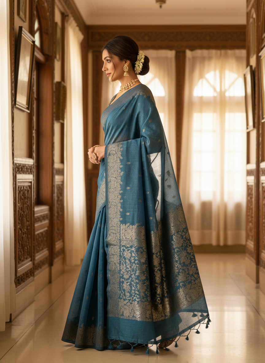 Bamboo Linen Saree